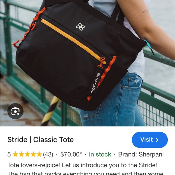 Sherpani Travel Tote Stride in Pink and Black. - Picture 6 of 6